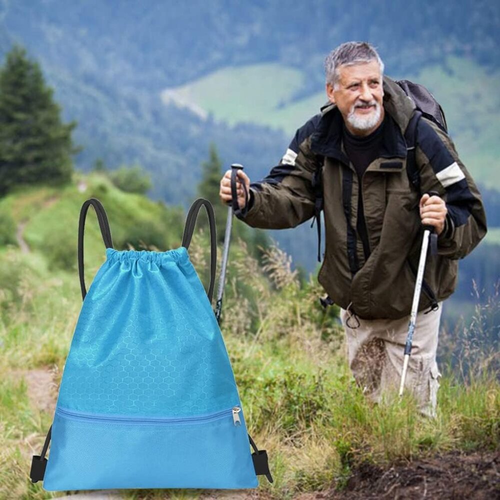 Drawstring Backpack Bag, Waterproof Draw String B… - image 6